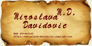 Miroslava Davidović vizit kartica